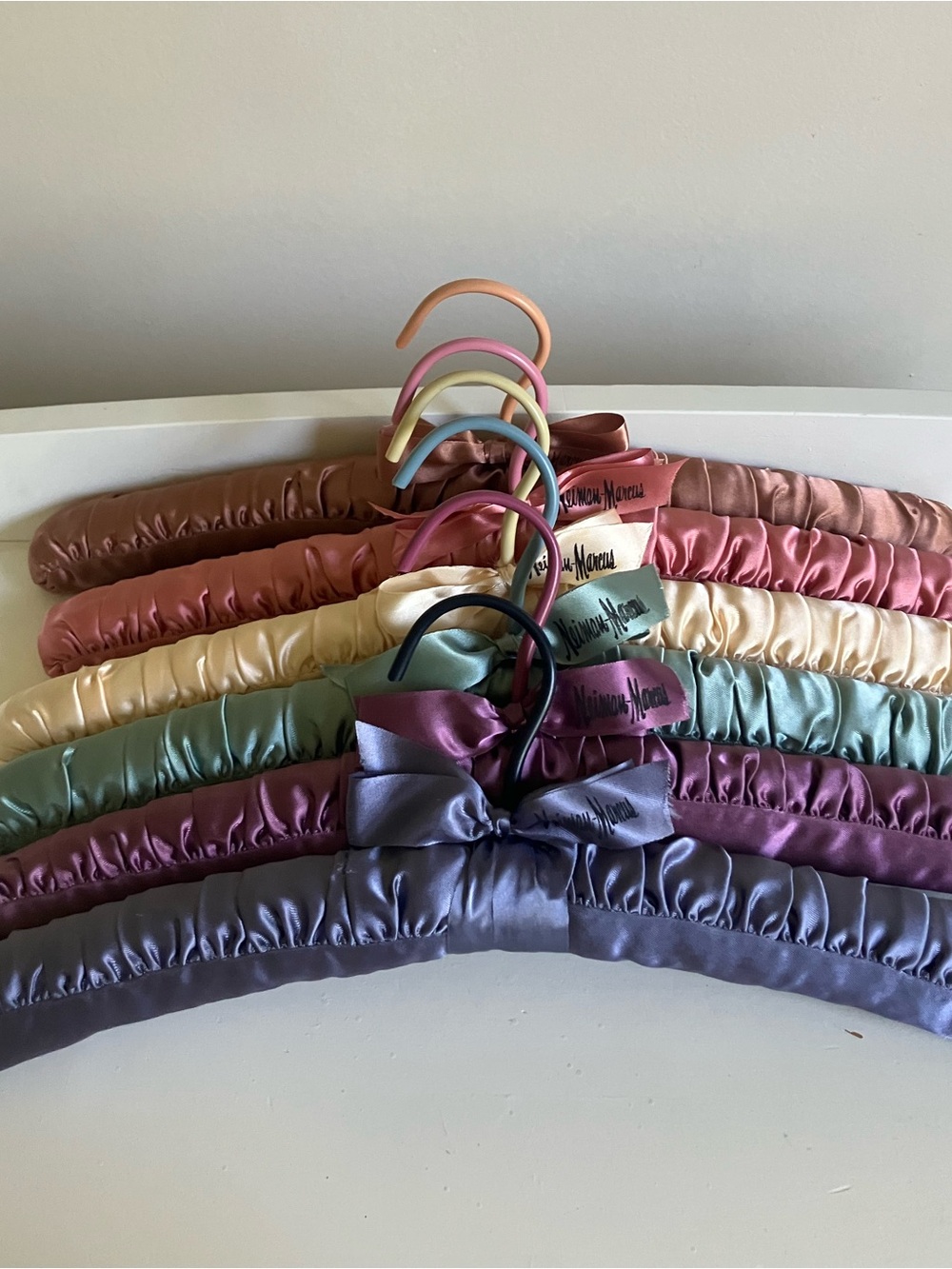 Set of Six Satin Padded Hangers